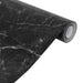 Autocolant pentru mobilier, negru marmură, 90x500 cm, PVC - WALTI WALTI