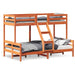 Pat supraetajat 80x200/120x200 cm maro ceruit lemn masiv de pin - WALTI WALTI
