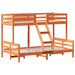 Pat supraetajat 90x200/120x200 cm maro ceruit lemn masiv de pin - WALTI WALTI