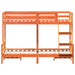Pat supraetajat 80x200/120x200 cm maro ceruit lemn masiv de pin - WALTI WALTI