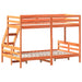 Pat supraetajat 80x200/120x200 cm maro ceruit lemn masiv de pin - WALTI WALTI