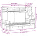 Pat supraetajat 80x200/120x200 cm maro ceruit lemn masiv de pin - WALTI WALTI