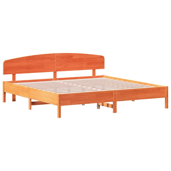 Cadru de pat fără saltea, maro ceruit 180x200 cm lemn masiv pin - WALTI WALTI