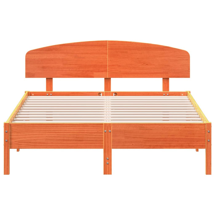 Cadru de pat fără saltea, maro ceruit 140x200 cm lemn masiv pin - WALTI WALTI