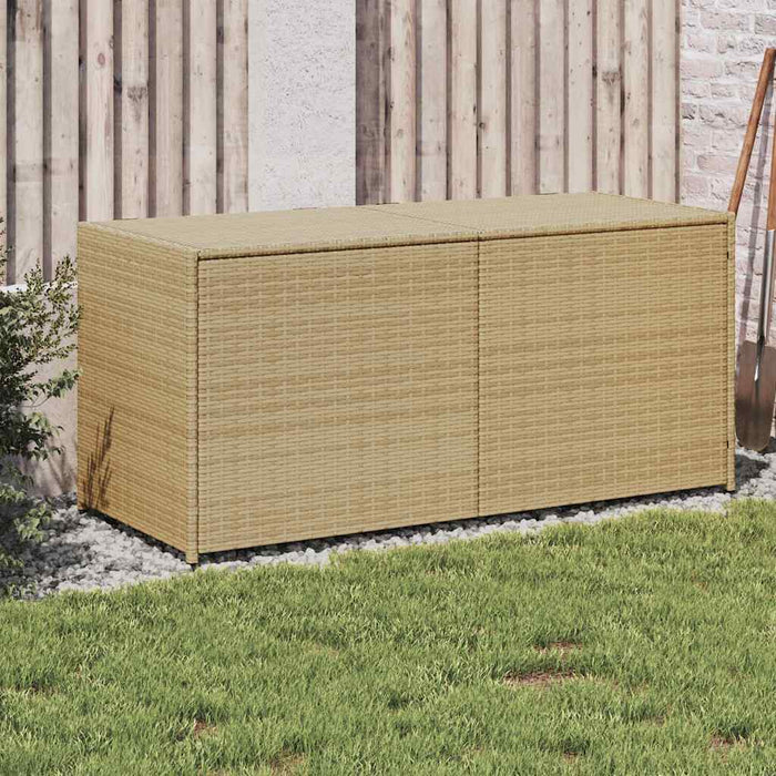 Ladă depozitare de grădină, bej combinat, 283 L, poliratan - WALTI WALTI