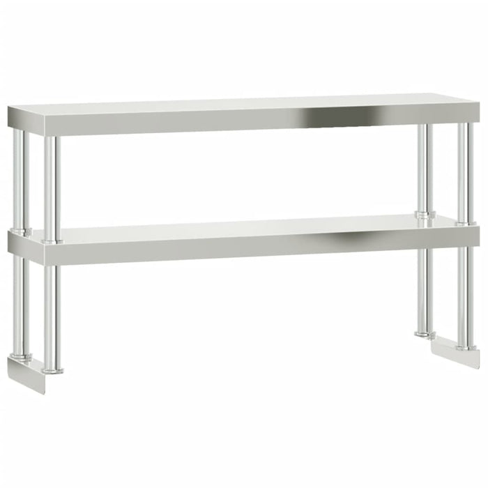 Masă bucătărie cu raft superior, 110x55x150 cm, oțel inoxidabil - WALTI WALTI