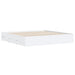 Cadru de pat cu sertare alb 200x200 cm lemn prelucrat - WALTI WALTI