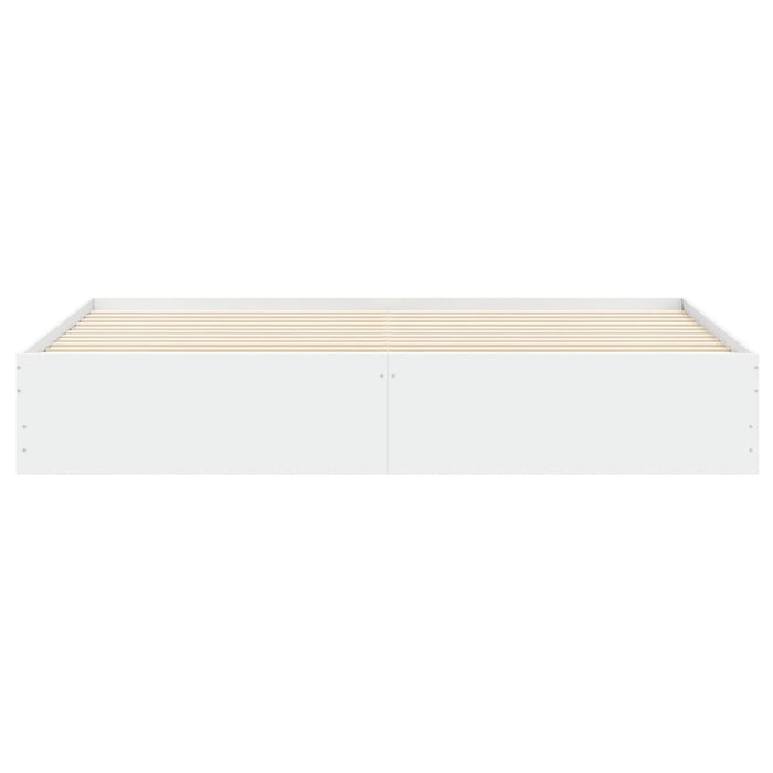 Cadru de pat cu sertare alb 200x200 cm lemn prelucrat - WALTI WALTI