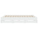 Cadru de pat cu sertare alb 200x200 cm lemn prelucrat - WALTI WALTI