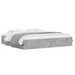 Cadru de pat cu sertare gri beton 200x200 cm lemn prelucrat - WALTI WALTI