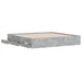 Cadru de pat cu sertare gri beton 200x200 cm lemn prelucrat - WALTI WALTI