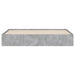 Cadru de pat cu sertare gri beton 200x200 cm lemn prelucrat - WALTI WALTI