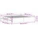 Cadru de pat cu sertare gri beton 200x200 cm lemn prelucrat - WALTI WALTI