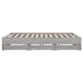 Cadru de pat cu sertare gri sonoma 200x200 cm lemn prelucrat - WALTI WALTI