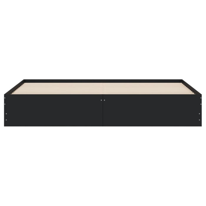Cadru de pat cu sertare, negru, 180x200 cm, lemn prelucrat WALTI