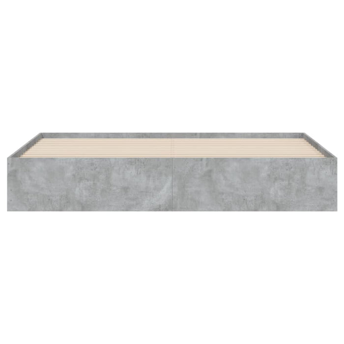 Cadru de pat cu sertare, gri beton, 180x200 cm, lemn prelucrat - WALTI WALTI