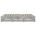 Cadru de pat cu sertare, gri beton, 180x200 cm, lemn prelucrat - WALTI WALTI