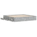 Cadru de pat cu sertare, gri beton, 160x200 cm, lemn prelucrat - WALTI WALTI