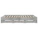 Cadru de pat cu sertare, gri beton, 160x200 cm, lemn prelucrat - WALTI WALTI