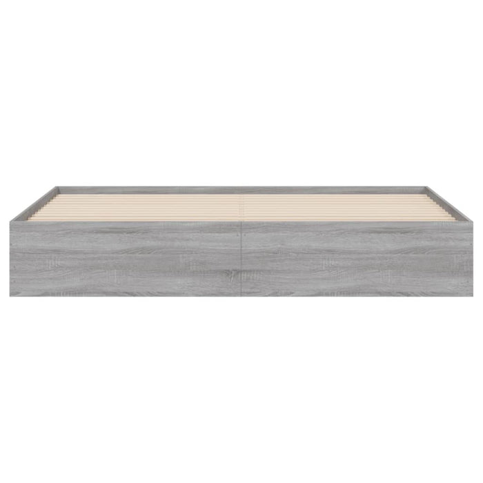 Cadru de pat cu sertare, gri sonoma, 160x200 cm lemn prelucrat - WALTI WALTI