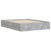 Cadru de pat cu sertare, gri beton, 150x200 cm, lemn prelucrat - WALTI WALTI
