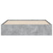 Cadru de pat cu sertare, gri beton, 150x200 cm, lemn prelucrat - WALTI WALTI