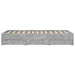 Cadru de pat cu sertare, gri beton, 150x200 cm, lemn prelucrat - WALTI WALTI