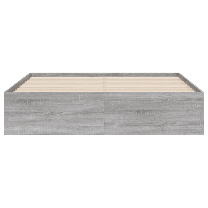 Cadru de pat cu sertare gri sonoma 150x200 cm lemn prelucrat - WALTI WALTI