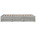 Cadru de pat cu sertare gri sonoma 150x200 cm lemn prelucrat - WALTI WALTI