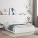 Cadru pat cu sertare alb extralucios 140x200 cm, lemn prelucrat - WALTI WALTI