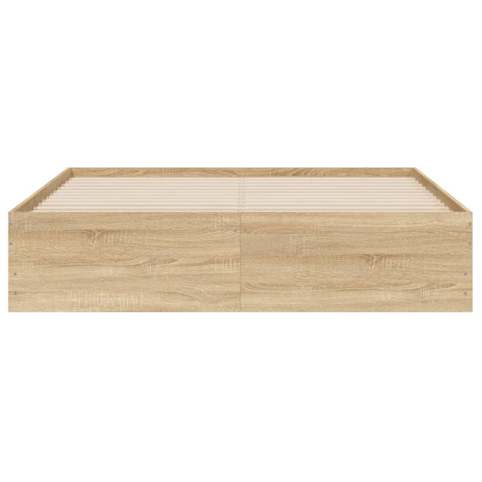 Cadru de pat cu sertare stejar sonoma 140x200 cm lemn prelucrat WALTI