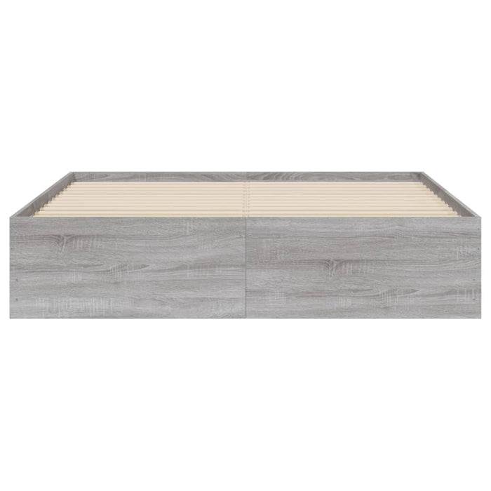 Cadru de pat cu sertare gri sonoma 140x200 cm lemn prelucrat - WALTI WALTI