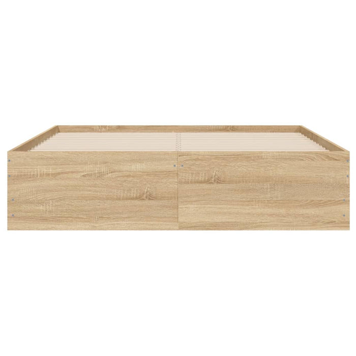 Cadru de pat cu sertare stejar sonoma 120x200 cm lemn prelucrat - WALTI WALTI