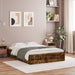 Cadru pat cu sertare stejar fumuriu 120x200 cm lemn prelucrat - WALTI WALTI