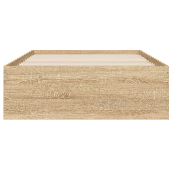 Cadru de pat cu sertare stejar sonoma 100x200 cm lemn prelucrat WALTI