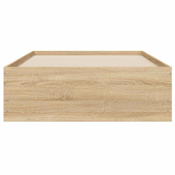 Cadru de pat cu sertare stejar sonoma 90x200 cm lemn prelucrat - WALTI WALTI