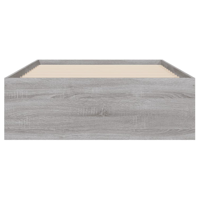 Cadru de pat cu sertare gri sonoma 90x200 cm lemn prelucrat - WALTI WALTI