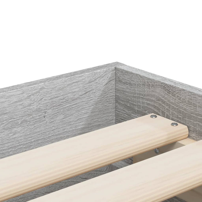 Cadru de pat cu sertare gri sonoma 90x200 cm lemn prelucrat - WALTI WALTI