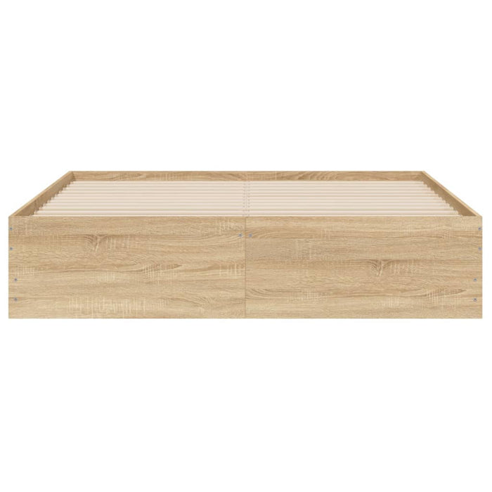 Cadru de pat cu sertare stejar sonoma 140x190 cm lemn prelucrat - WALTI WALTI