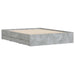 Cadru de pat cu sertare, gri beton, 140x190 cm, lemn prelucrat - WALTI WALTI