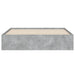 Cadru de pat cu sertare, gri beton, 140x190 cm, lemn prelucrat - WALTI WALTI