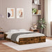 Cadru pat cu sertare stejar fumuriu 140x190 cm lemn prelucrat - WALTI WALTI