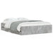 Cadru de pat cu sertare, gri beton, 135x190 cm, lemn prelucrat - WALTI WALTI