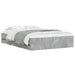 Cadru de pat cu sertare, gri beton, 135x190 cm, lemn prelucrat - WALTI WALTI