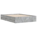 Cadru de pat cu sertare, gri beton, 135x190 cm, lemn prelucrat - WALTI WALTI