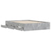 Cadru de pat cu sertare, gri beton, 135x190 cm, lemn prelucrat - WALTI WALTI