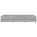 Cadru de pat cu sertare, gri beton, 135x190 cm, lemn prelucrat - WALTI WALTI