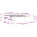 Cadru de pat cu sertare, gri beton, 135x190 cm, lemn prelucrat - WALTI WALTI