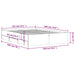 Cadru pat cu sertare stejar fumuriu 135x190 cm lemn prelucrat - WALTI WALTI