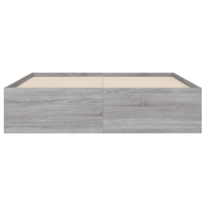 Cadru de pat cu sertare, gri sonoma, 135x190 cm, lemn prelucrat - WALTI WALTI